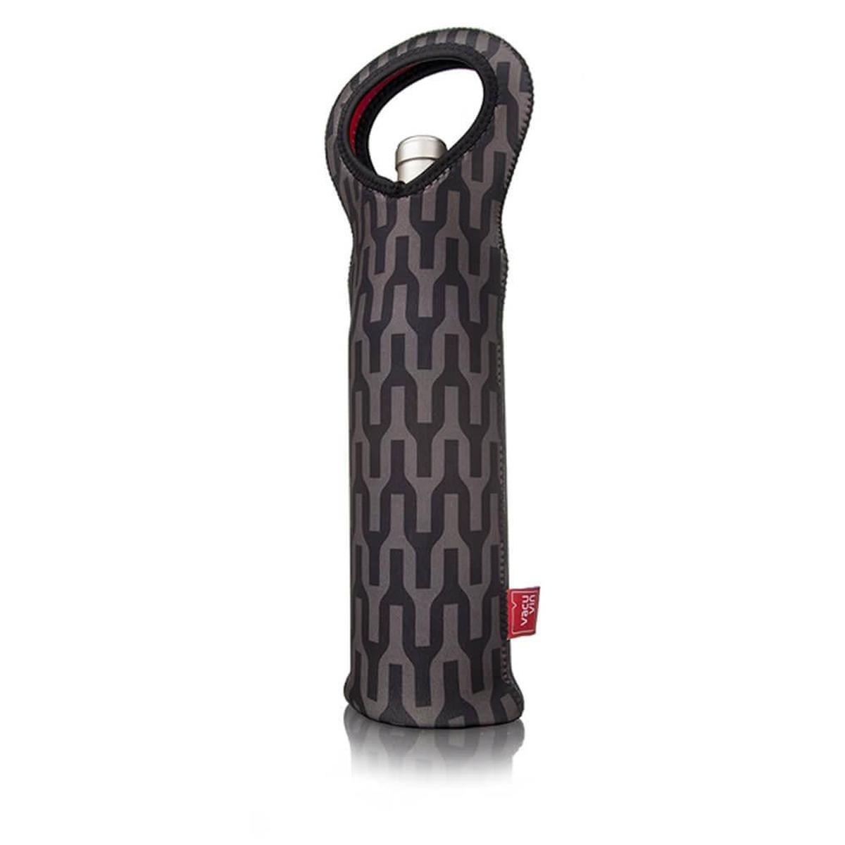 BOLSA TERMICA VACU VIN PARA LLEVAR BOTELLA NEGRO/GRIS