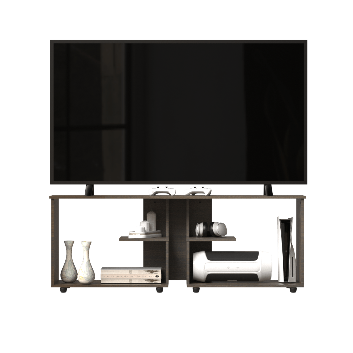 X00M141U.png MESA TV CAMERUN / PARA TV 65" NOGAL OSCURO MUEBLEFACIL MESA TV CAMERUN / PARA TV 65"