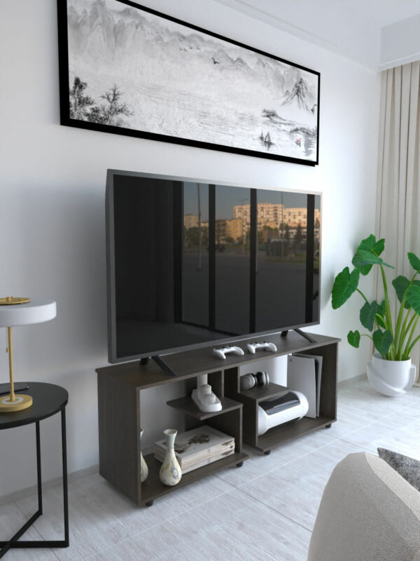 X00M141U_2.jpg MESA TV CAMERUN / PARA TV 65" NOGAL OSCURO MUEBLEFACIL MESA TV CAMERUN / PARA TV 65"