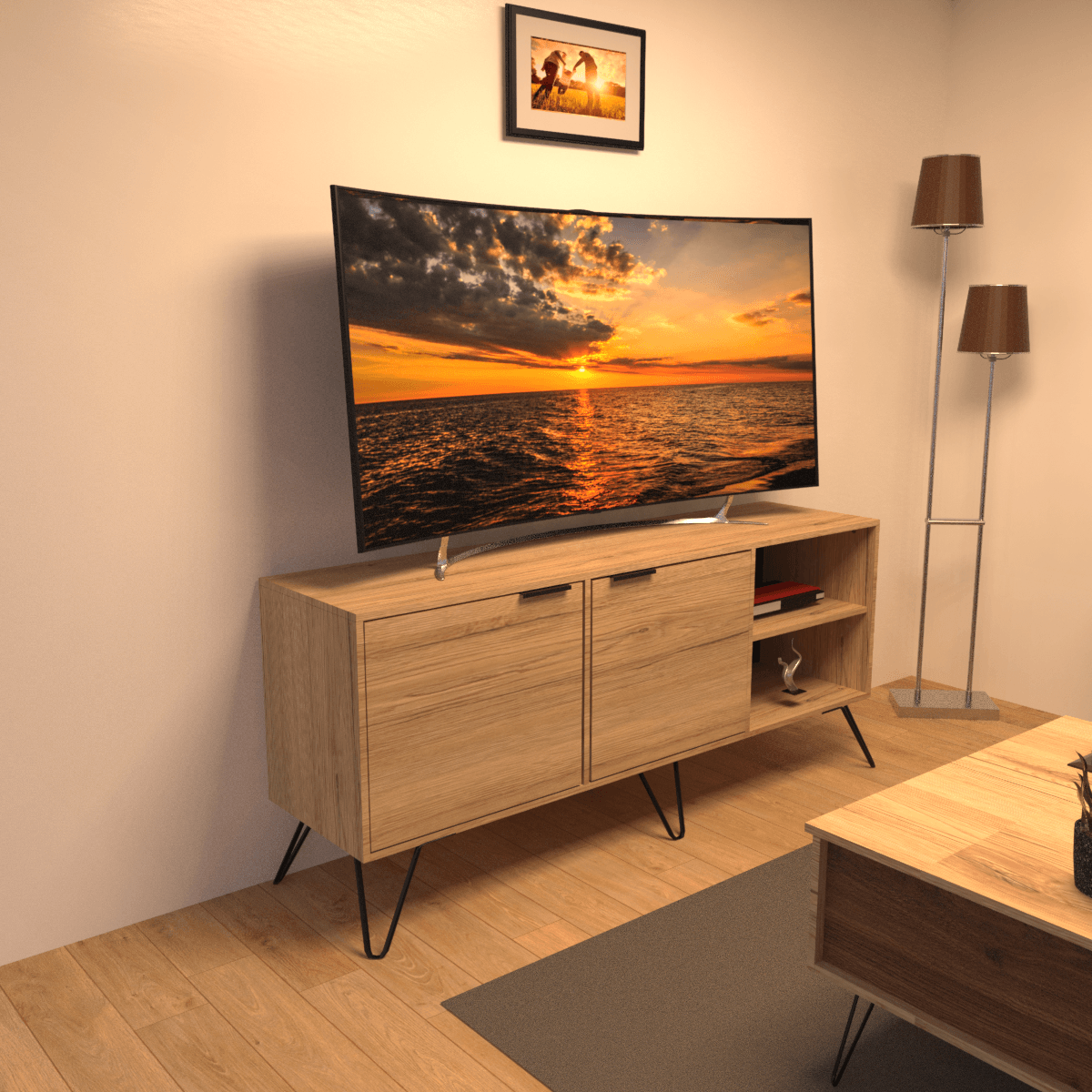 X20M179R_3.png MESA TV OLIVO / 2PUERTAS AMARANTO MUEBLEFACIL MESA TV OLIVO / 2PUERTAS