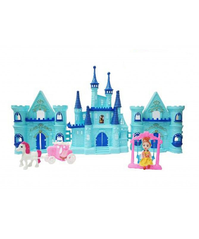 Escenario My Dream Castle Frozen Elsa Azul Castillo de mu¤eca tipo frozen con todos sus accesorios