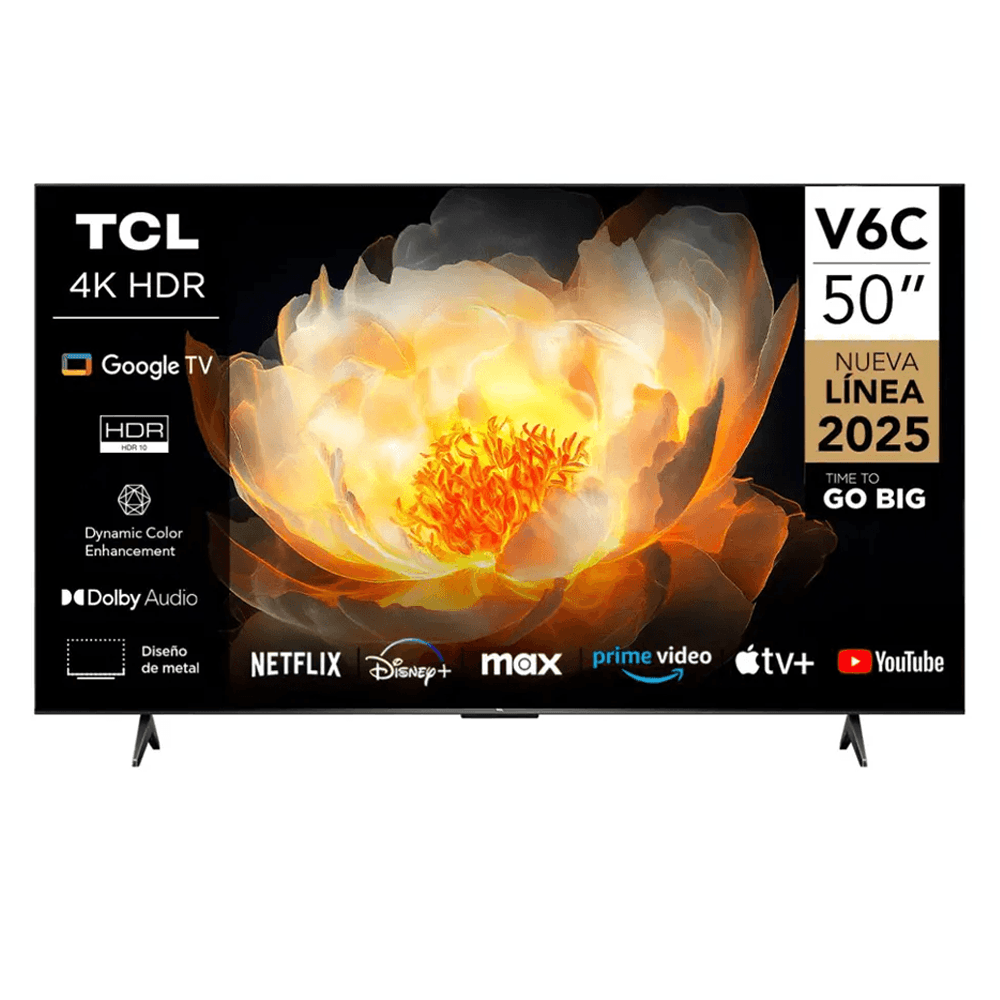 Televisor TCL 50V6C 50 pulgadas | 4K Google TV Televisor TCL 50" V6C 4K UHD Google TV