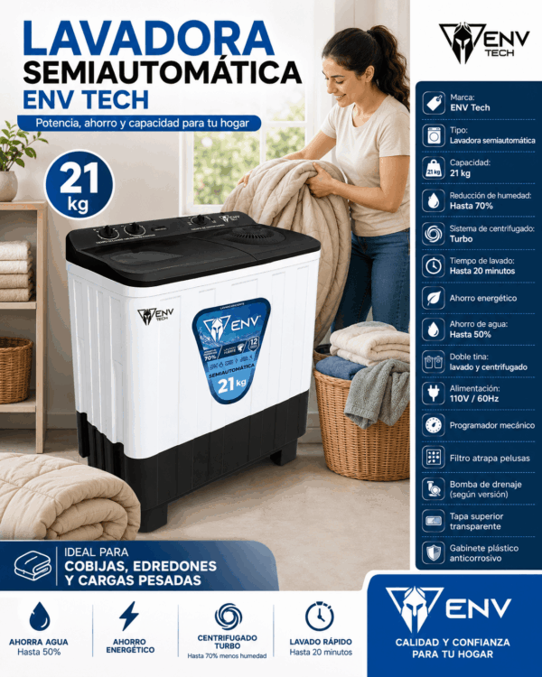 1HENV4659_post.png Lavadora ENV 21KG Semiautomática