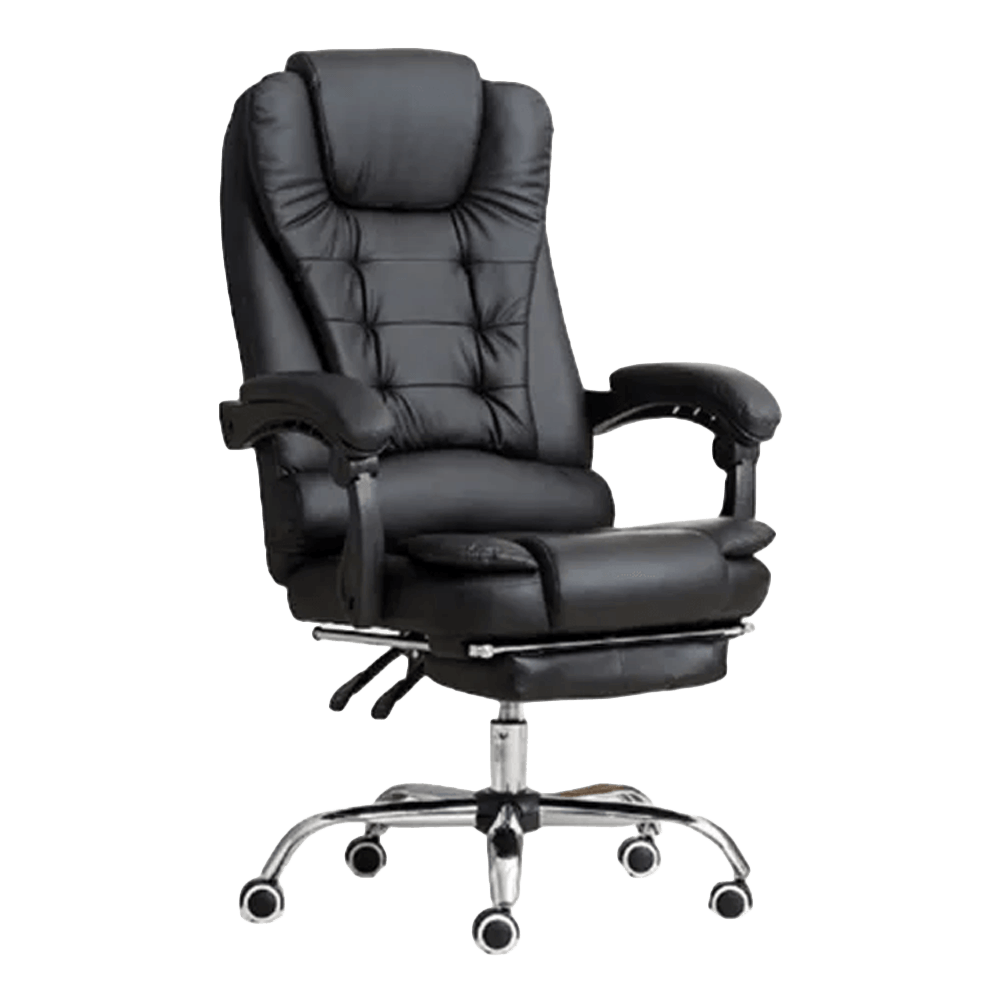 1OENV127.png Silla de oficina ENV Thronos Max | Cuero Negro, 100 mm respaldo, Gamer, No ergonómica NEGRO