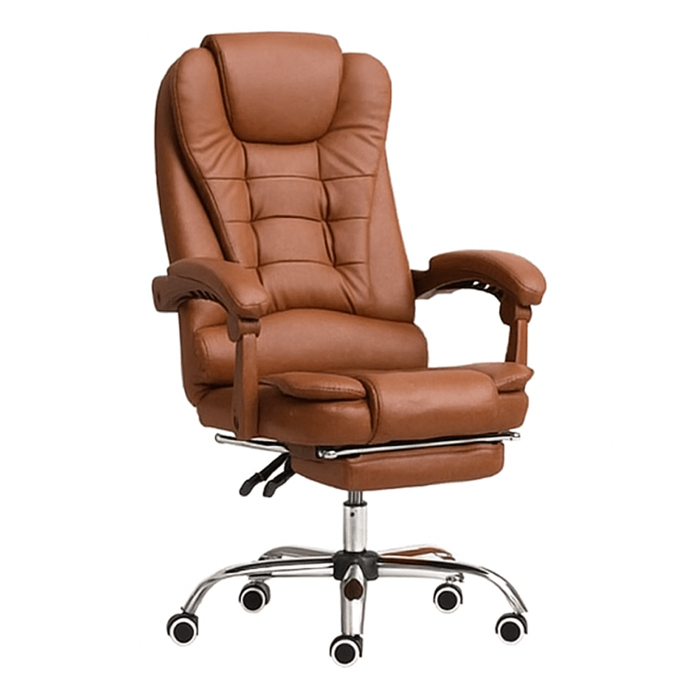 1OENV128.png Silla de oficina ENV Thronos Max | Cuero Negro, 100 mm respaldo, Gamer, No ergonómica CAFÉ