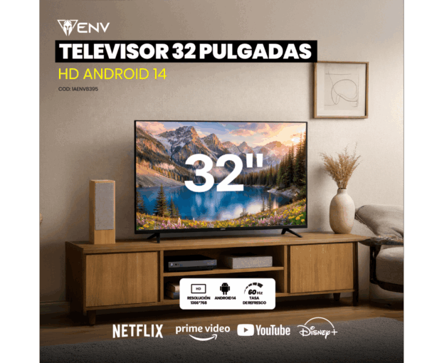 Televisor ENV TECH 32" HD ANDROID 14.0 TELEVISOR ENV TECH 32" HD ANDROID 14