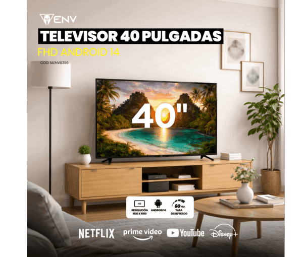 Televisor ENV TECH 40" FHD ANDROID 14.0 TELEVISOR ENV TECH 40" FHD ANDROID 14
