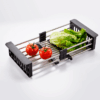 Escurridor de platos Generico | Acero inoxidable 12 platos extensible Escurridor plegable para fregadero