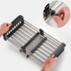 Escurridor de platos Generico | Acero inoxidable 12 platos extensible Escurridor plegable para fregadero
