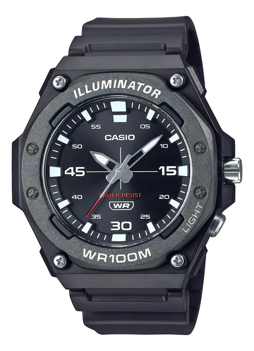 Reloj Casio MW-620H-1AV Analógico Gris Resistente al Agua 100 m con Luz LED